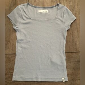 Abercrombie Kids Girls Blue Ribbed Top | Size 9-10